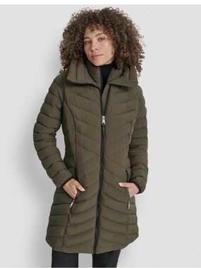 DKNY Women's Bibbed Packable Puffer Coat size XS